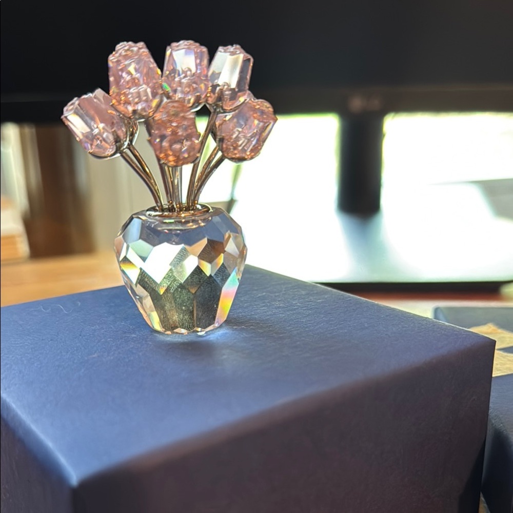 Swarovski Pink and Gold Decor Accents with Elegant Design